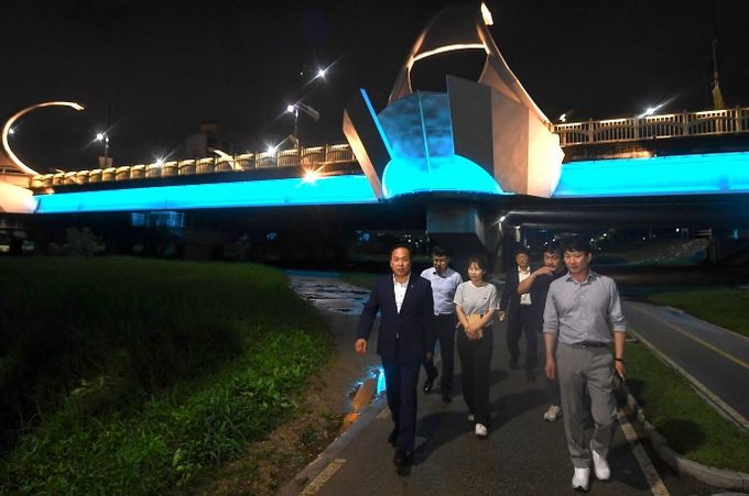 오산시, 오산천변 5곳 교량에 경관조명 신설