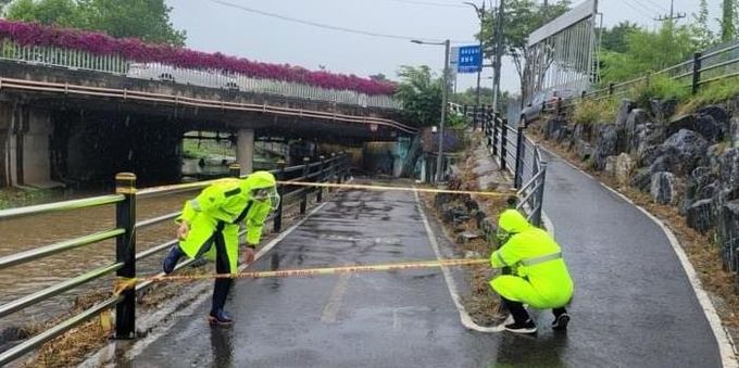 성남시, 18일 7시 호우 경보에 따른 적극대응 실시