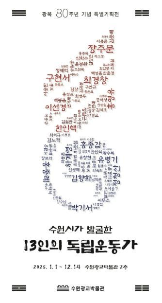 ‘수원시가 발굴한 13인의 독립운동가’ 홍보물