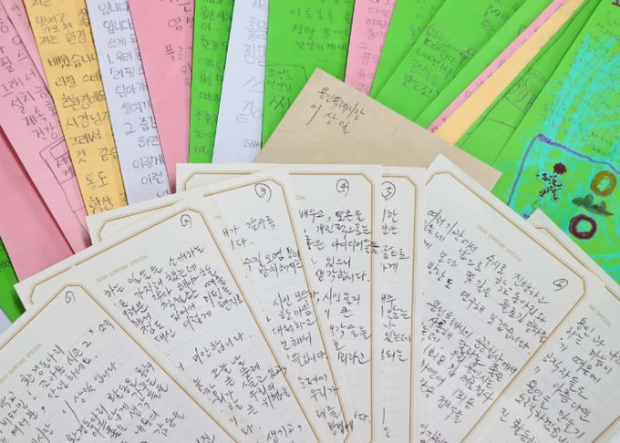 용인특례시 언남초 환경동아리 학생들이 보낸 편지에 이상일 시장이 답장을 보냈다