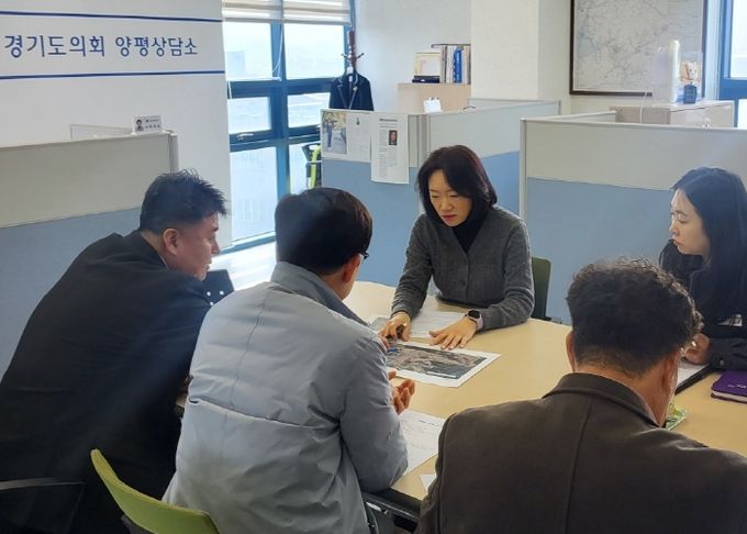 이혜원 의원, 용문면 산책로 조성 사업 정담회 진행