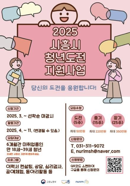 시흥시, '청년도전지원사업' 참여 청년 120명 모집