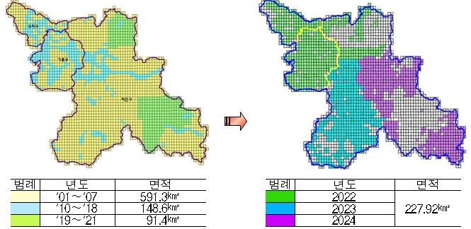 용인특례시 디지털 수치지형도 예시