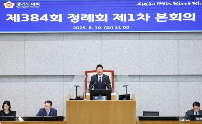 김진경 의장 제384회 정례회 개회
