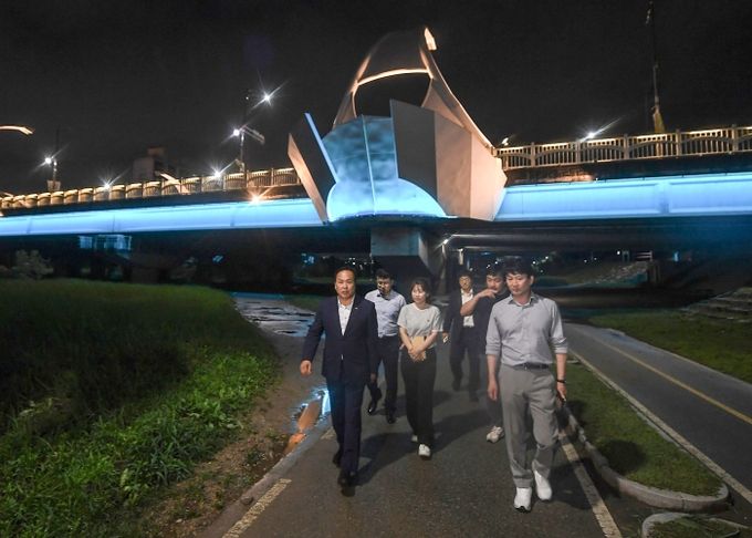 오산시, 오산천 일대 경관조명으로 어둠 밝힌다
